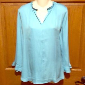 Loft Teal Blue Top, Sz M, NWT